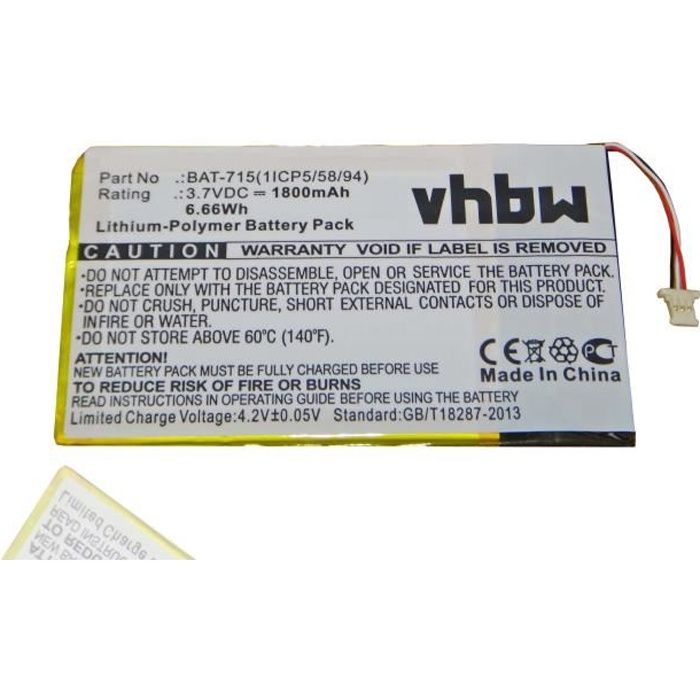 Batterie de rechange pour tablette-tactile Acer A1, A1-810, B1-A71, B1, B1-710, B1-A71 - et Pad Acer Iconia Tab A1, Iconia Tab A...