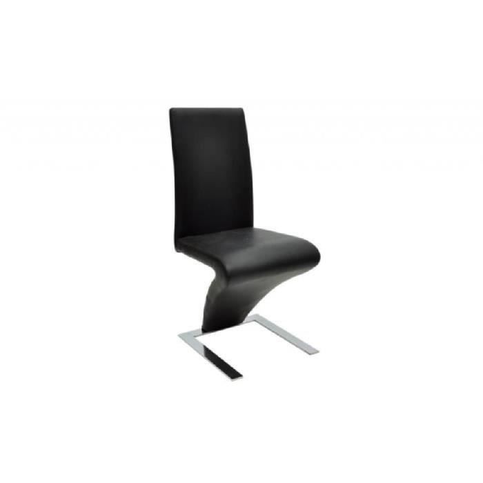 vidaXL Chaises de salle à manger 2 pcs Noir Similicuir