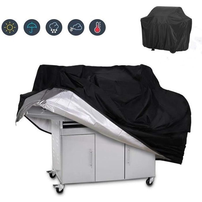 Winpower Housse Barbecue BBQ Protection 201D Etanche Anti Poussière Anti Pluie 145x61x117cm