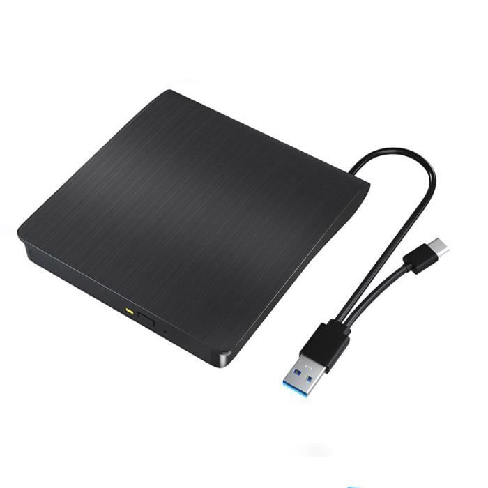 Graveur Lecteur de DVD externe USB 3.0 haute vitesse Lecteur de CD/DVD-RW Disqueur/graveur de disque