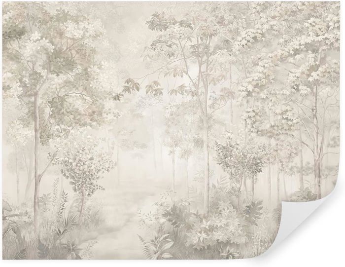 Papier Peint Panoramique Nature 350x256 cm style 3D Forêt Feuillage des ...
