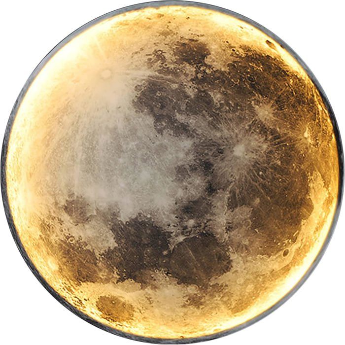 Murale Interieur Lampe LED Murale Moderne 15W Design Cercle Appliques 6500K Réglage de la Noir pour Chambre à Coucher Salon