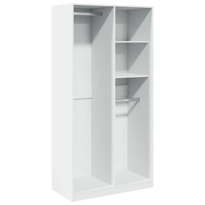 Armoire MGH - Garde-robe Chambre - Blanc 100x50x200 cm - Bois dingénierie M353