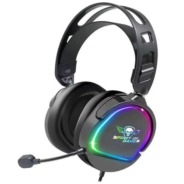 Casque gaming - SPIRIT OF GAMER - Pro H6 - Noir - Stéréo 2.0 - Circum-aural - Filaire