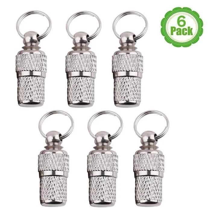 Comparer les prix de 6 pcs Tube dÉtiquette Porte-Adresse/Nom Pendentif dIdentification Étanche en Métal Chromé pour Chien/Chat/Animaux de Compagnie