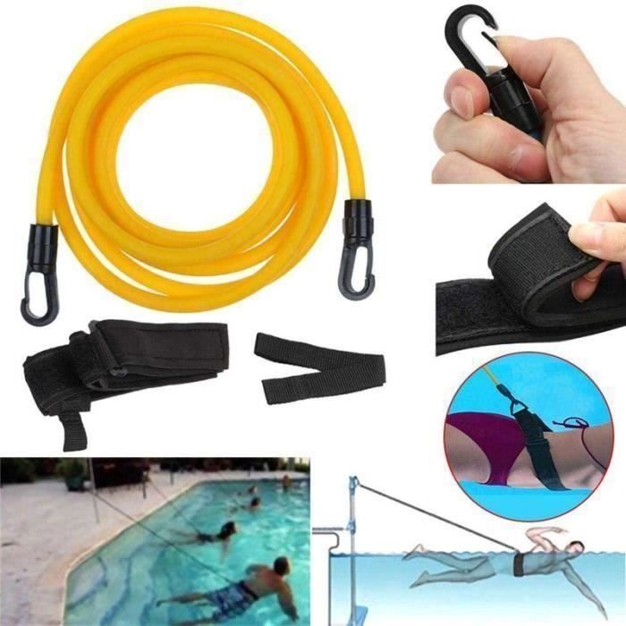 Ceinture Nage De Résistance Stationnaire, Résistance Elastique De Nage Piscine, Entraînement Ceinture De Natation, pour Adultes Et Enfants Récréative Résistance Elastique De Nage