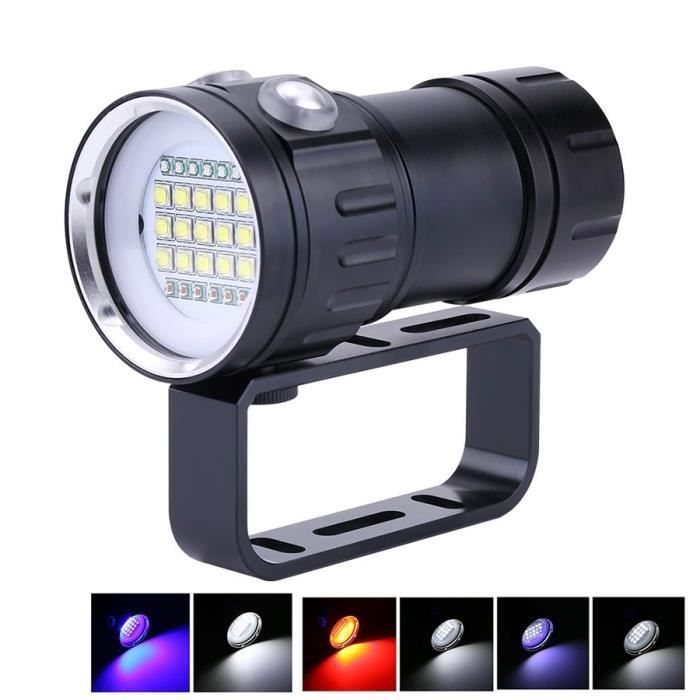 Lampe de Plongée étanche IPX-8 18000lm 500M Phare de Plongée sous-Marine Professionnel Lampes de plongée por ECLAIRAGE SUBAQUATIQUE