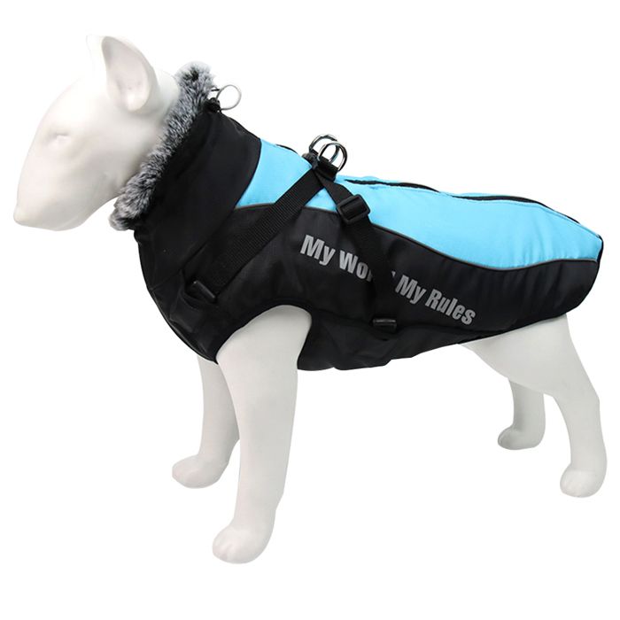 Comparer les prix de Vêtements pour animaux de compagnie col en laine dhiver manteau de charge chaud vêtements réfléchissants en coton pour chiens