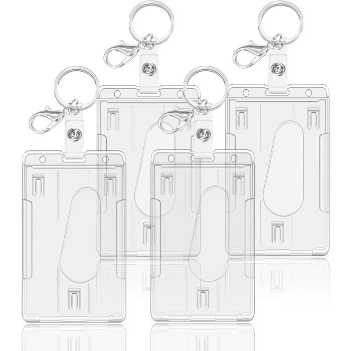 Porte-badges Transparents JUGUTA - Lot De 6, En Plastique PC, Pour Cartes D’identité, Badges