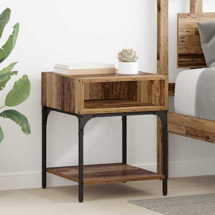 Table de chevet 2 pcs-Lot de 2 Table de nuit Bois ancien 40 x 40 x 50 cm 287314