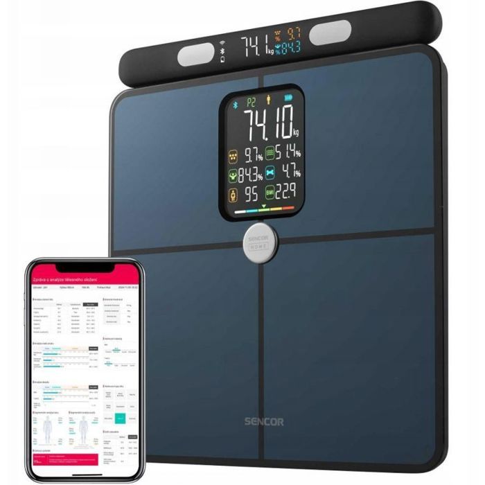Pèse-personne - SENCOR - SBS 9102BK - Bluetooth - 200 kg - IMC IMG Hydratation