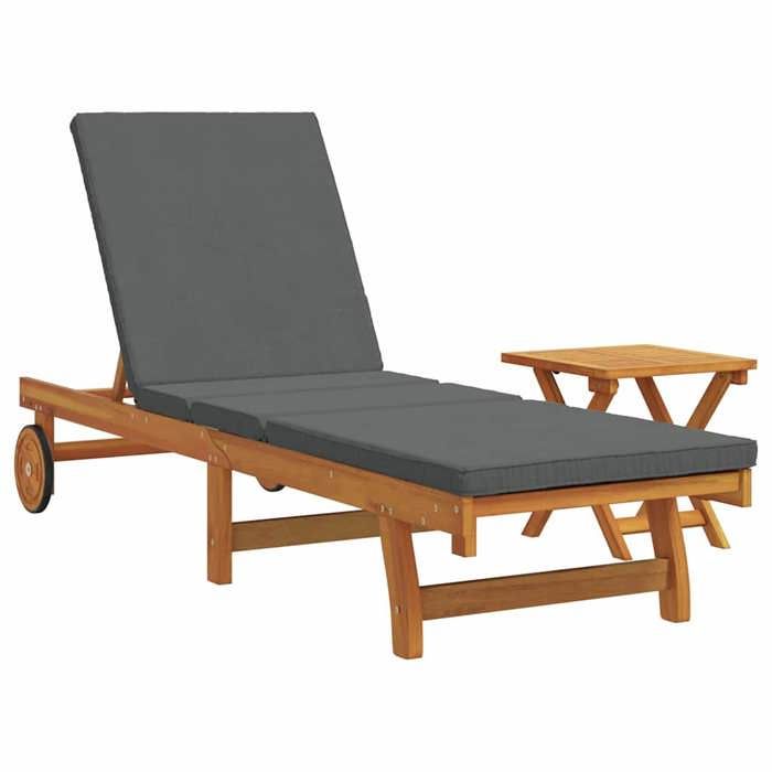 Bain de Soleil - CLARENCE® - Transat 1-personne - Lot de 2 - RUIGNEUF - 2 PLACES - Marron Bois dAcacia Massif 81372