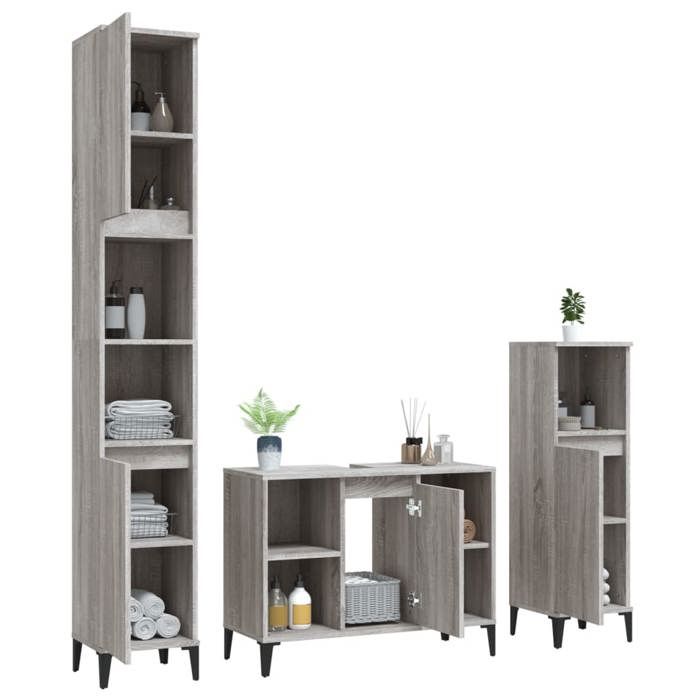 Ensemble De Salle De Bain Pour Maison De Poupée – 3 Pièces : Toilettes, Baignoire Et Lavabo – Miniatures Réalistes En Plastique – Idéal Pour Jeu Imaginatif