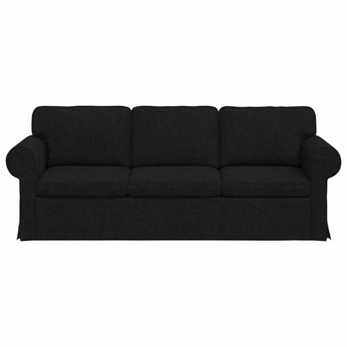 SOFA/Canapé moderne - Rembourrage en mousse - Noir tissu C5995