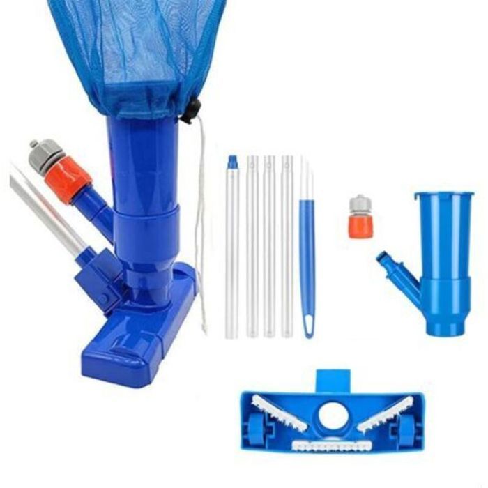 Aspirateur piscine jet avec brosse sac & 5 manches – élimine feuilles sable et calcaire