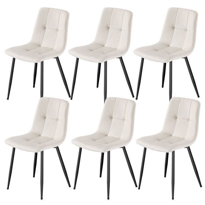 Lot de 2 et Lot de 4 Chaises de Salle à Manger Ensemble en Velours Moderne 43 x 51 x 82 cm Beige Cappuccino Lot de 2 et Lot de 4 Chaises de Salle à Manger Ensemble en Velours Moderne 43 x 51 x 82 cm Beige Cappuccino