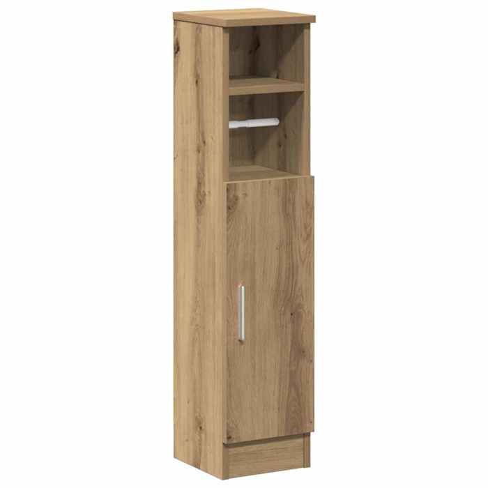 Meuble salle de bain - Cadre durable - Meuble de salle de bain avec porte-rouleau chêne artisanal - moderne_98242