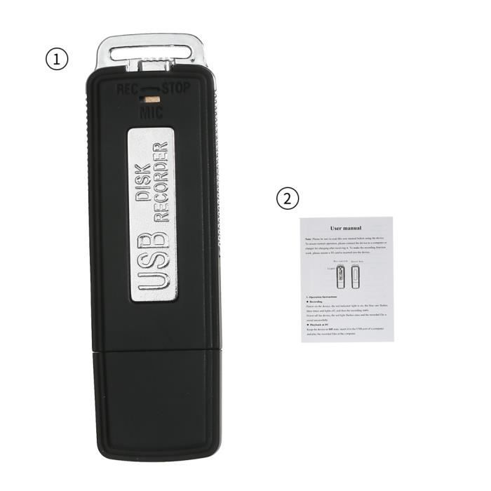 Mini Enregistreur Vocal USB 32 Go – Dictaphone Numérique Portable Haute Qualité Avec Rechargeable