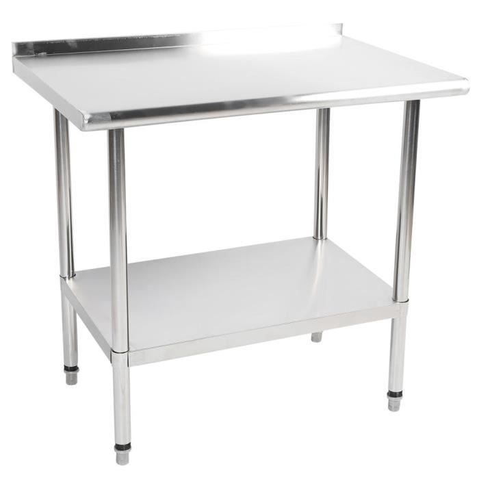 Table De Travail Inox Professionnelle Royal Catering - 120x60 Cm - Plan MDF - 91 Kg