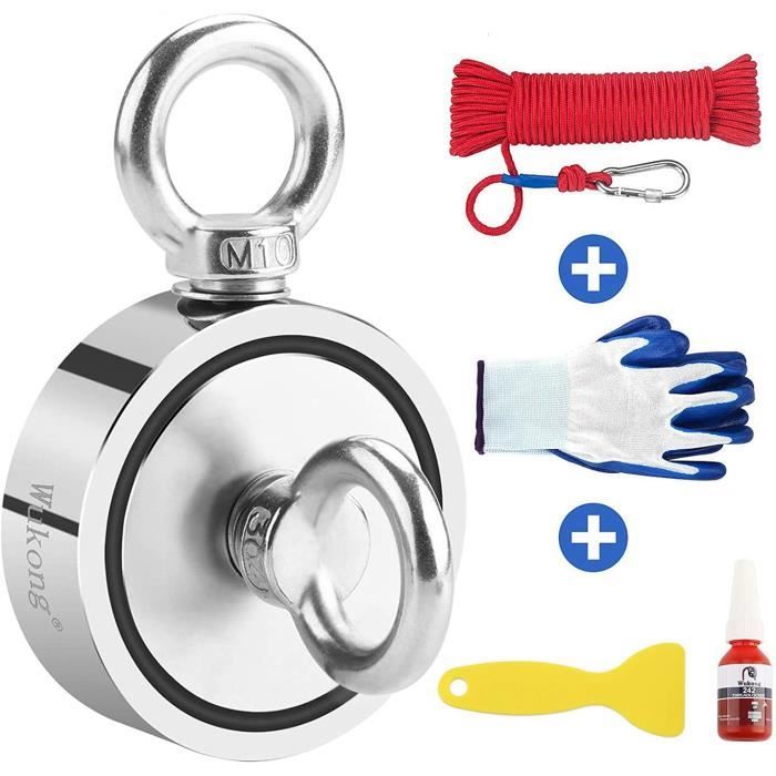 Aimants Néodyme Ultra-puissants 100 Lbs (lot De 2) - Pour Tableau Blanc, Frigo, Bureau - En Acier Inoxydable, Revêtement Triple Couche