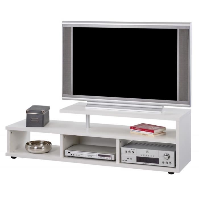 meuble tv 150 cm 5 niches panneaux epais - gris clair - l 150.3 x l 42.2 x h 45.4 cm