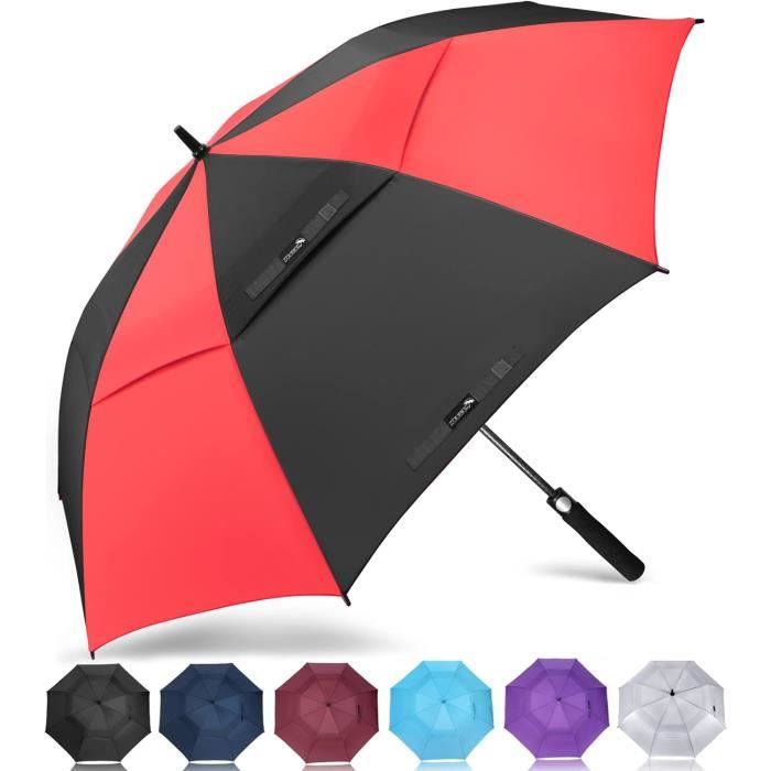 Parapluie De Sécurité Homme XXL Extra Large - Poignée Crochet, Style Golf, Fibre De Verre, Neuf Avec étiquettes