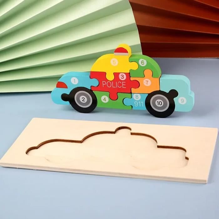 Puzzle en bois Montessori pour enfants,jouets pour tout-petits de 2 3 4 ...