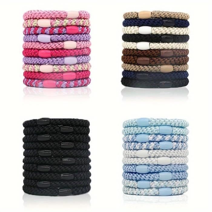 Élastiques à cheveux - Noname - Lot de 40 - Doux et tressés - Plusieurs couleurs - Pour femmes