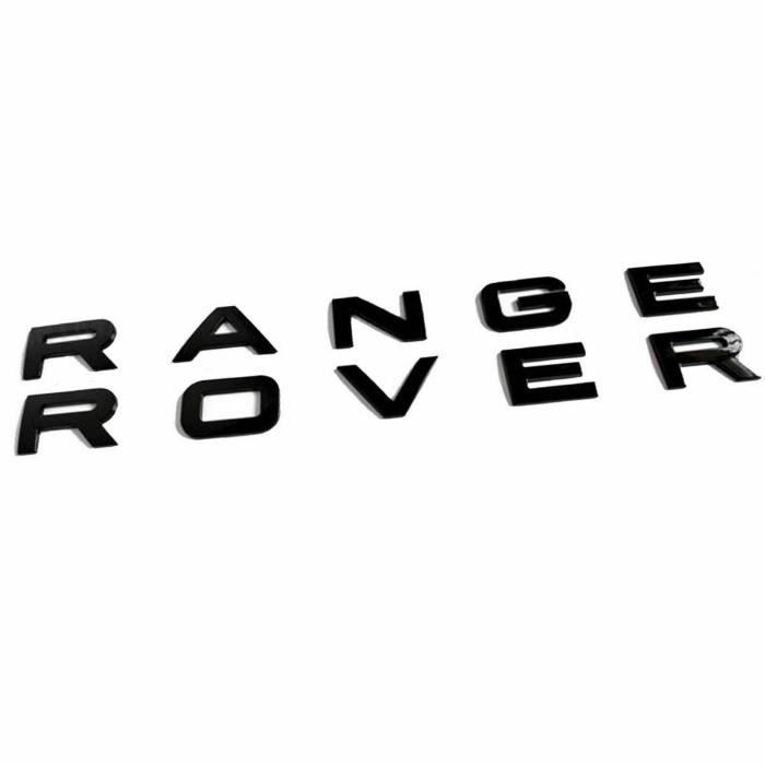 RANGE ROVER BRILLANT NOIR 3D LOGO EMBLÈME stickers autocollant