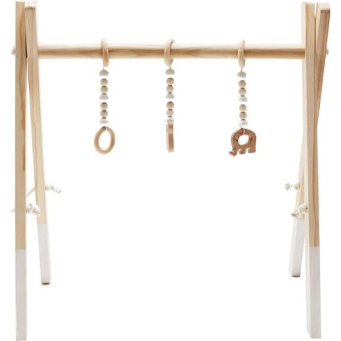 Portique Bois Bebe Blanc Cdiscount
