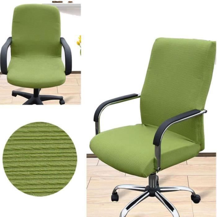 Housse De Chaise Pivotante Pour Bureau Vert M Achat Vente Housse De Fauteuil Cdiscount