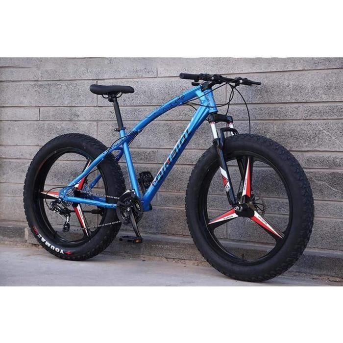 24 Pouces Fat Tire Hardtail Vtt Adulte Vélo Montagne Cadre Double  Suspension Fourche À Tout Terrain - Cdiscount Sport