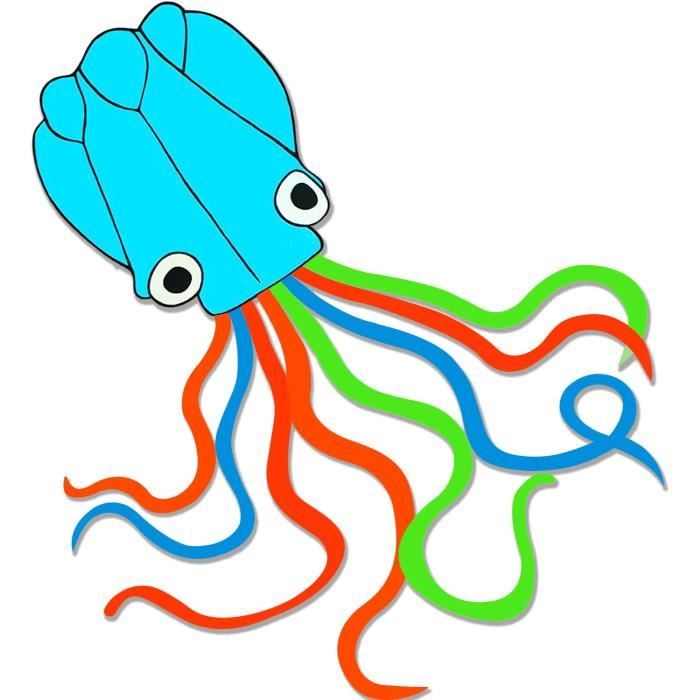 Cerf-Volant Pieuvre Pour Enfant - 100 M - Acrobatique - Coloré - NEUF
