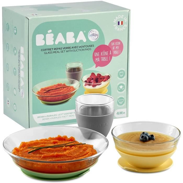 Set Premier Repas Ezpz - Assiette Ventouse, Verre Et 2 Cuillères Pour Bébé Dès 4 Mois Set Premier Repas Ezpz - Assiette Ventouse, Verre Et 2 Cuillères Pour Bébé Dès 4 Mois