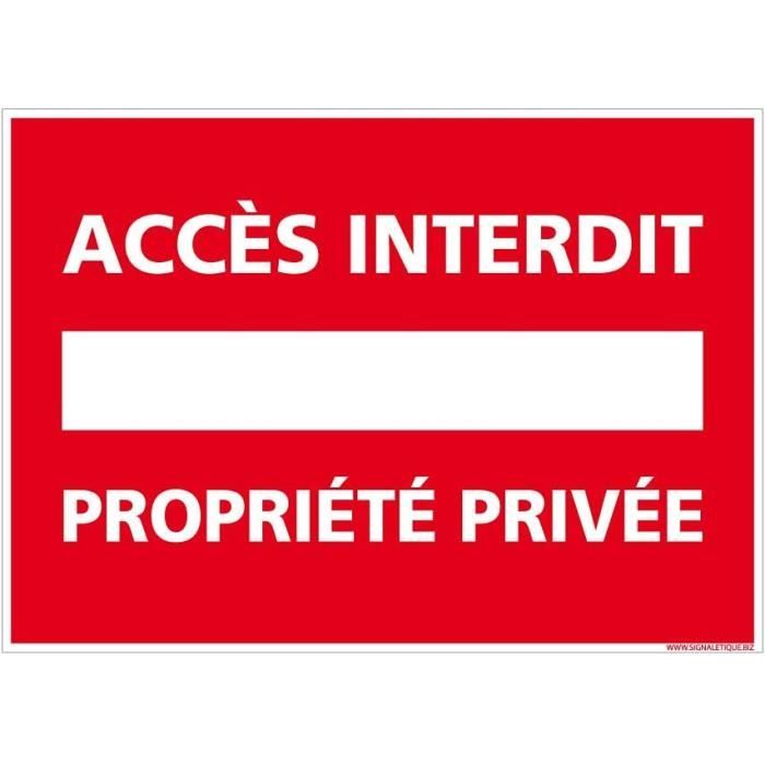 AUA SIGNALETIQUE Schild „Privatgrund – Betreten Verboten“ – PVC 1,5 Mm, 230 Mm