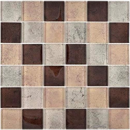 Mosaïque De Céramique MOSANI – Beige/Brun/Gris-vert Mat – 29x29 Cm – Sol Et Mur