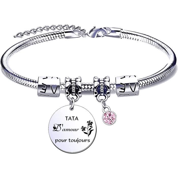 GULRK Cadeau Noel Tata Bracelet Cadeau Tante - tata d'amour pour toujours -  pour Tata Cadeau d'anniversaire Cadeau fete des m