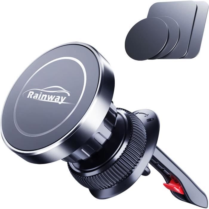 Support Voiture Téléphone Magnétique GemCoo - Compatible MagSafe, Réglable 360°, Fixation Ultra-Forte - 6
