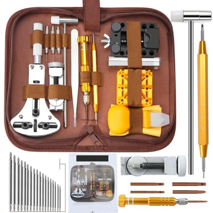 Kit De Réparation De Montre Outil De Réparation Professionnels Remplacement Des Pile Outil 149Pcs Montre Removaler Barres Kit