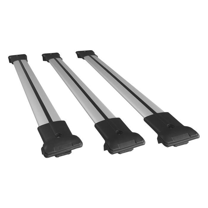 Barres De Toit Pour Peugeot Partner 2019-2025 (sans Barres D'origine) - Kit 2 Barres Aluminium Gris - Charge Max 75 Kg