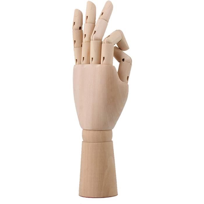 Outil Artistique Mannequin Main Modele De Main En Bois Gauche-Droite Modèle Main Articulé Mannequin D'une Main Sculpture Modèle Main Articulé Bois