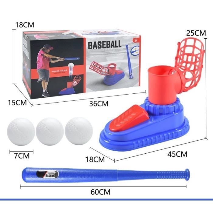 Hbdhejl Jouets de Sport Extérieur Ensemble de Balle Ajustable Comprend Batte de Baseball pour Enfants Support de Balle à Hauteur Réglable avec 3 Balles Excellent Jeu de Sport Jouet Cadeau