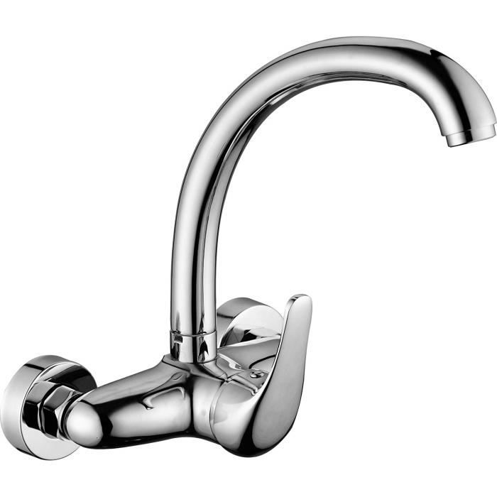 Robinet Mitigeur - DP Bath - GCP150 - Mural - Chromé - Bec haut