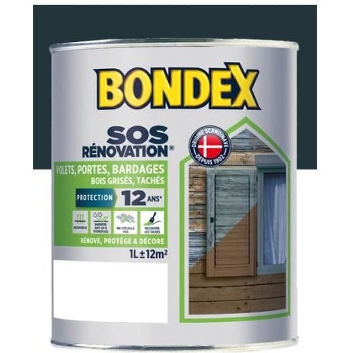 BONDEX Lasure Opaque Rénovation Volets Gris Anthracite Ral 7016 Satin, 1L -  Achat / Vente peinture - vernis Lasure Gris anthracite 1 L - Cdiscount