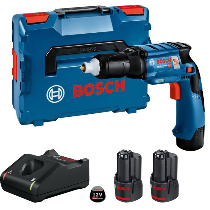 Visseuse plaquiste 12V GTB 12V 11 + 2 batteries 3Ah + chargeur + coffret BOXX BOSCH 06019E400Y