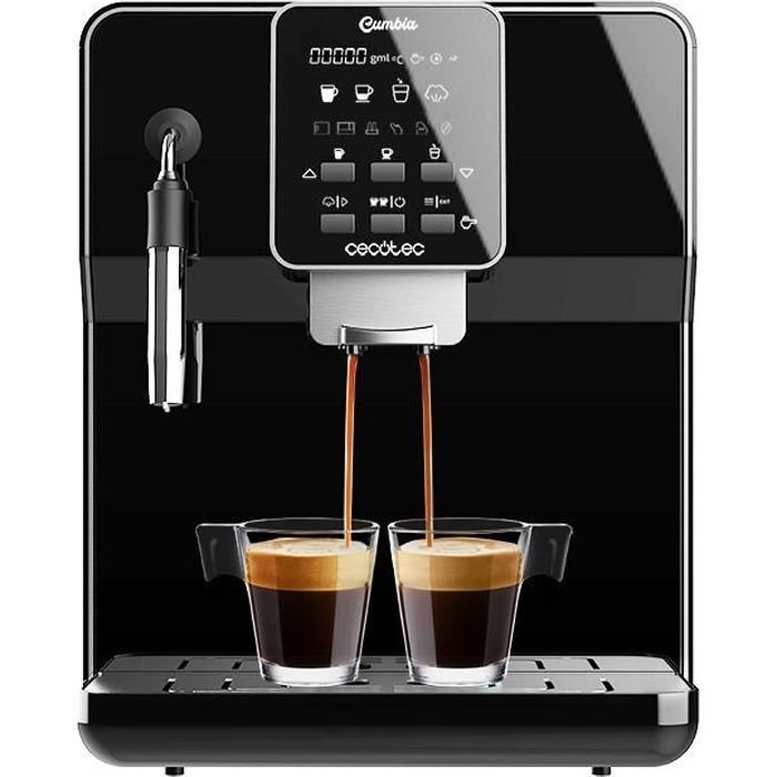 Cecotec Machine à café Mega-Automatique PowerMatic-ccino 6000 Serie Nera.  1350 W , 19 Bars, 1-2 cafés, Système de réchauffage rapide - Cdiscount  Electroménager