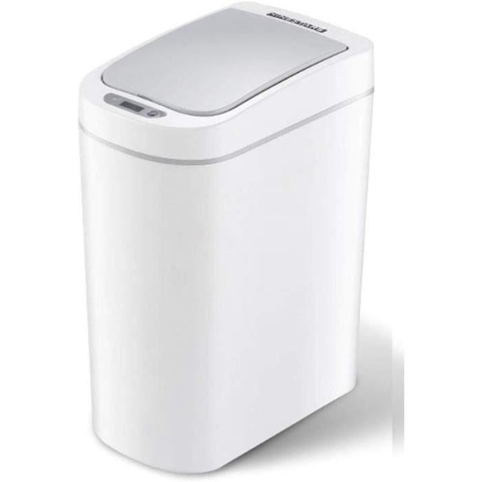 Poubelle De Salle De Bain Automatique Sans Contact, 2,6 Gallons (environ 10 Litres), Couvercle à Détection De Mouvement