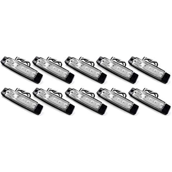 10 Feux LED Latéraux 24V Bleus Pour Camion, Van, Bus - Lot Économique Autonet