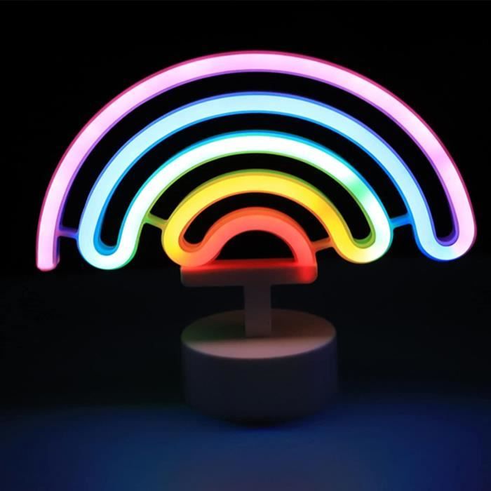 Rainbow Neon Light, Led Neon Light Sign Pour Badroom Neon Signs ...