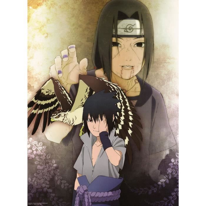Poster 3D Lenticulaire Naruto 30x40cm – Itachi & Sasuke Qui Bougent !